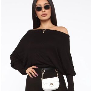 NWT 2 piece black fashion nova lounge set